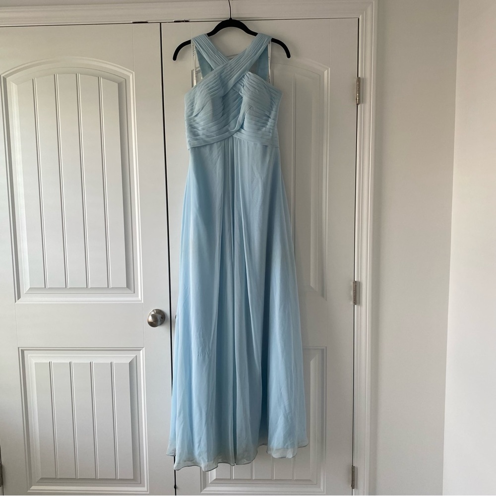 Azazie Kaleigh, Sky Blue, Size 10